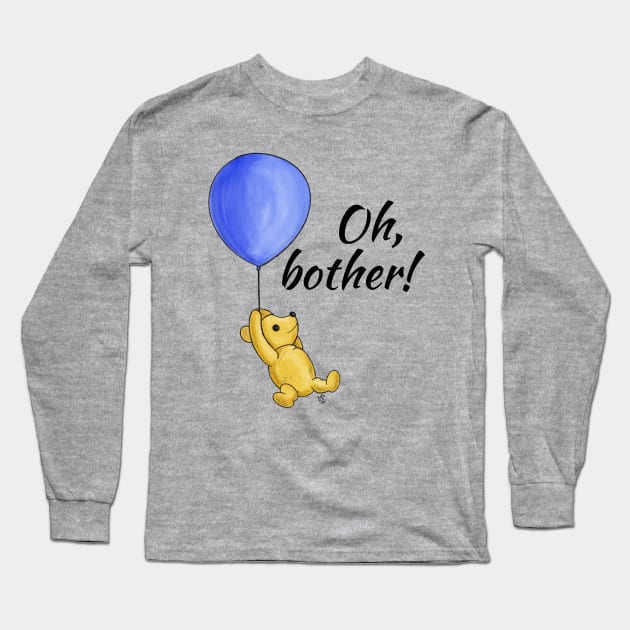 Oh, bother! - Winnie The Pooh and the balloon Long Sleeve T-Shirt by Alt World Studios